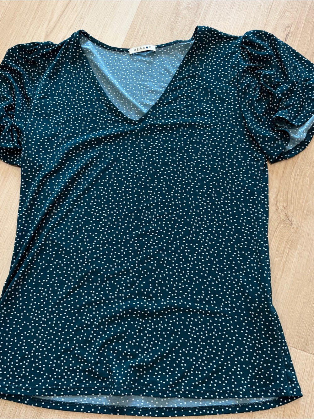 Beacon Teal Polka Dot Top
